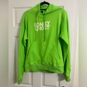 Lonely ghost neon green hoodie